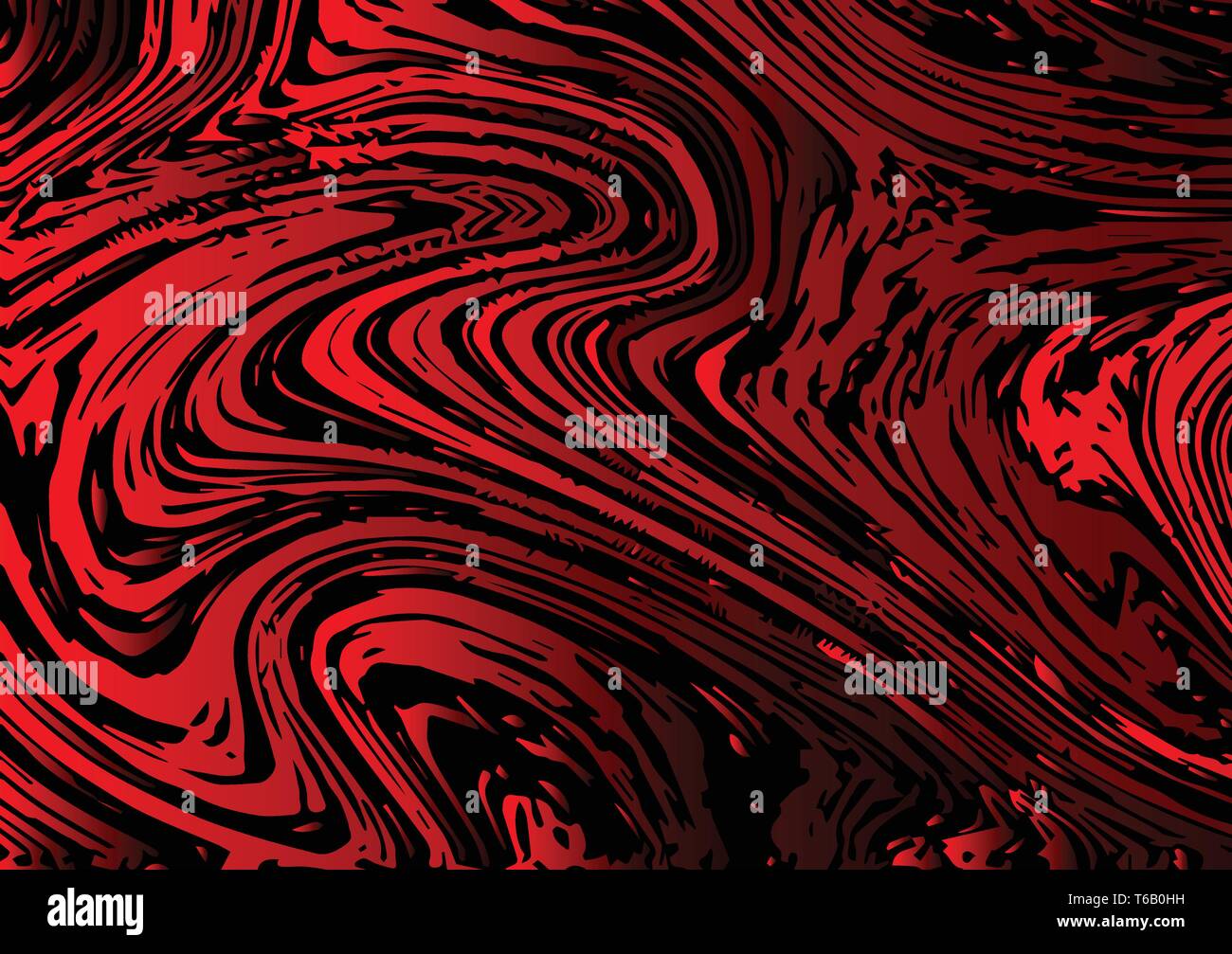 Rosso e nero stile liquido bellissimo astratto sfondo vettoriale Illustrazione Vettoriale