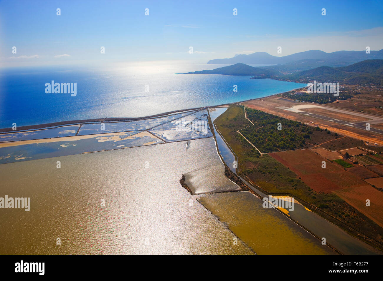 Ses Salines Salina. Ibiza. Isole Baleari. Spagna. Foto Stock