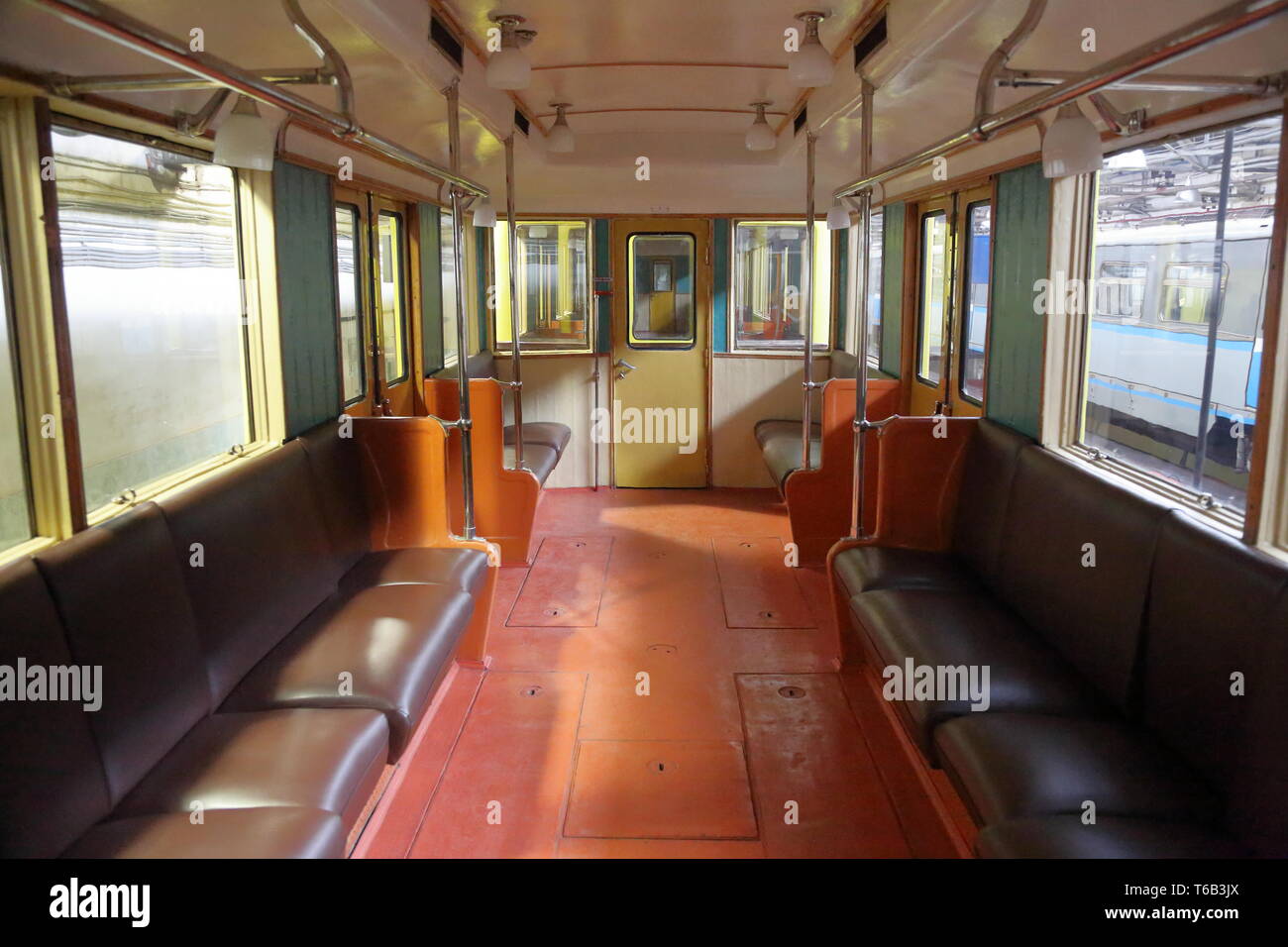 Dentro la metropolitana auto Foto Stock