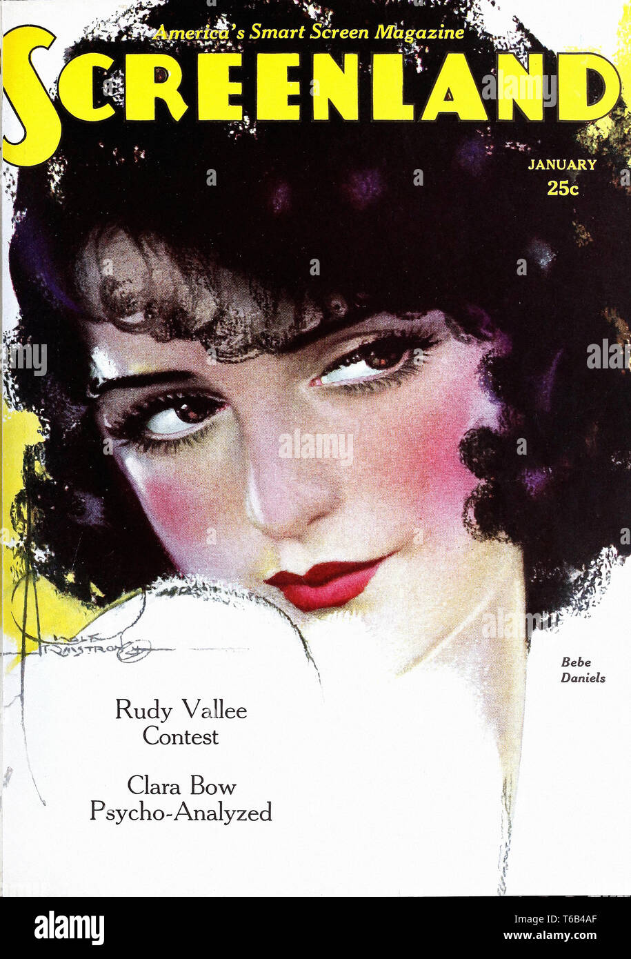 Vintage film magazine cover - Screenland - Bebe Daniels Foto Stock