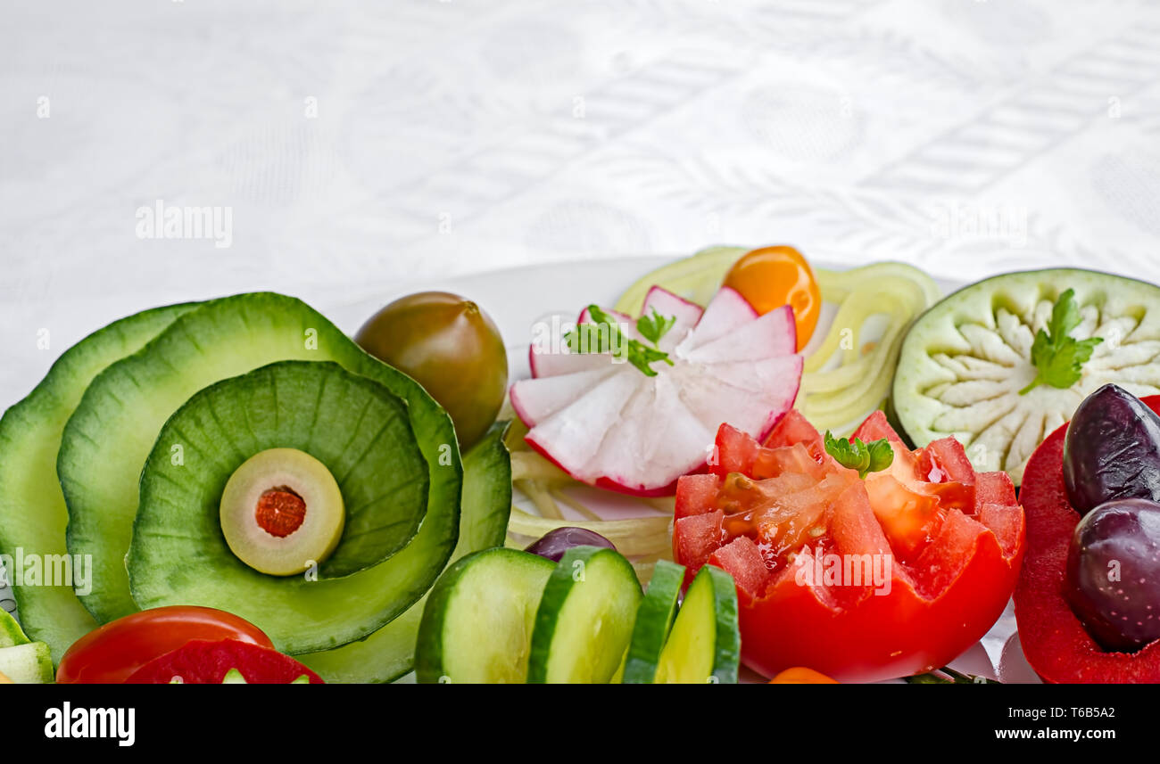 Colazione vegetariana cibo sulla piastra Foto Stock