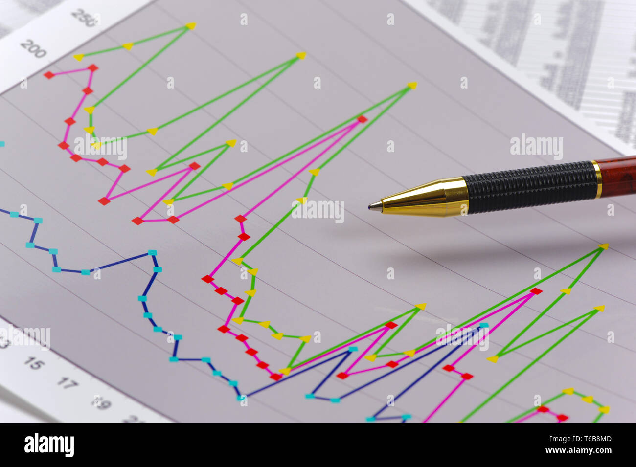 Finanzen und Kalkulation Foto Stock