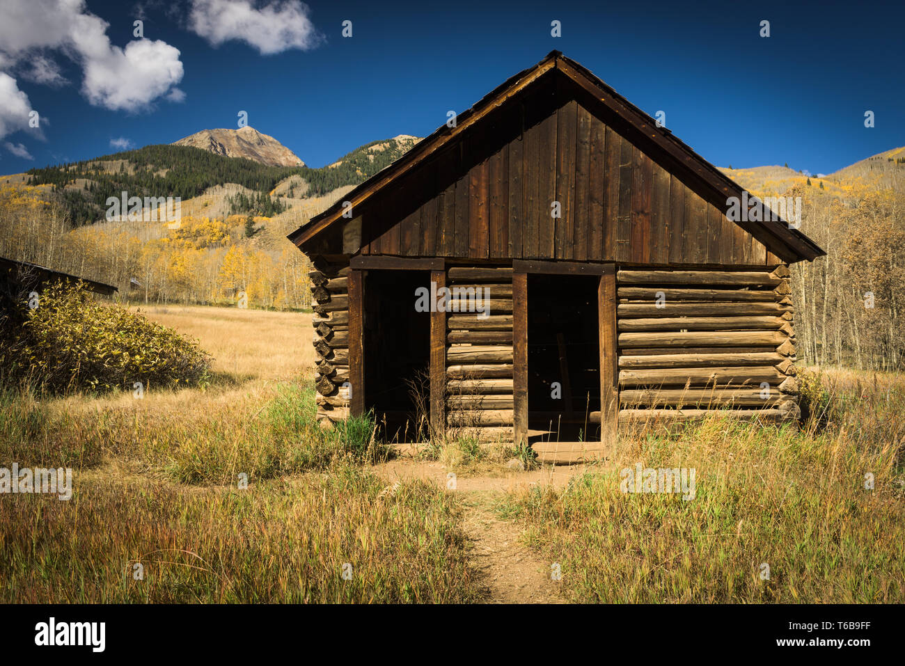 Il vecchio Store abbandonati nella città fantasma di Ashcroft in Colorado. Foto Stock