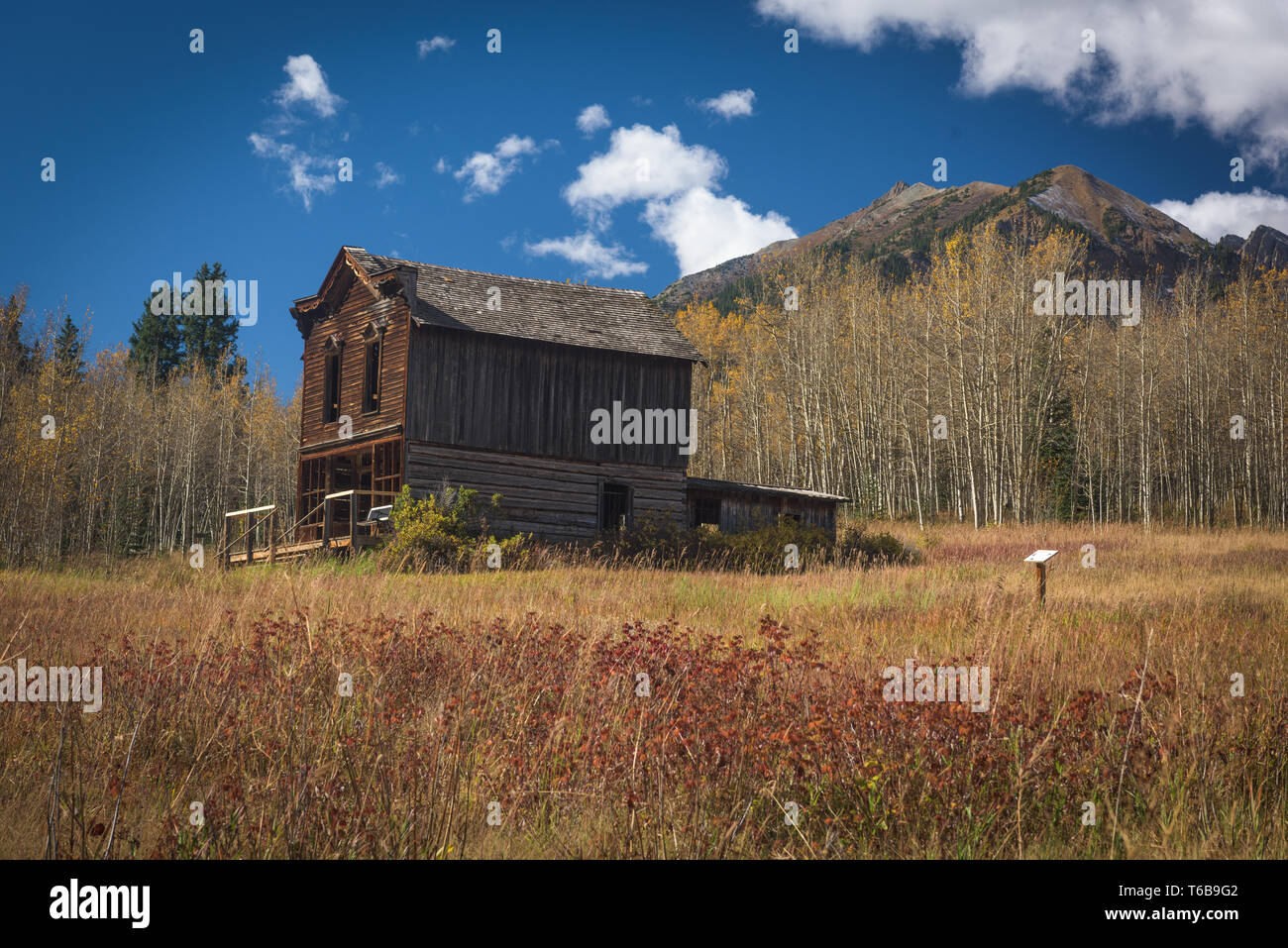 Il vecchio hotel abbandonato in Ashcroft, Colorado Foto Stock