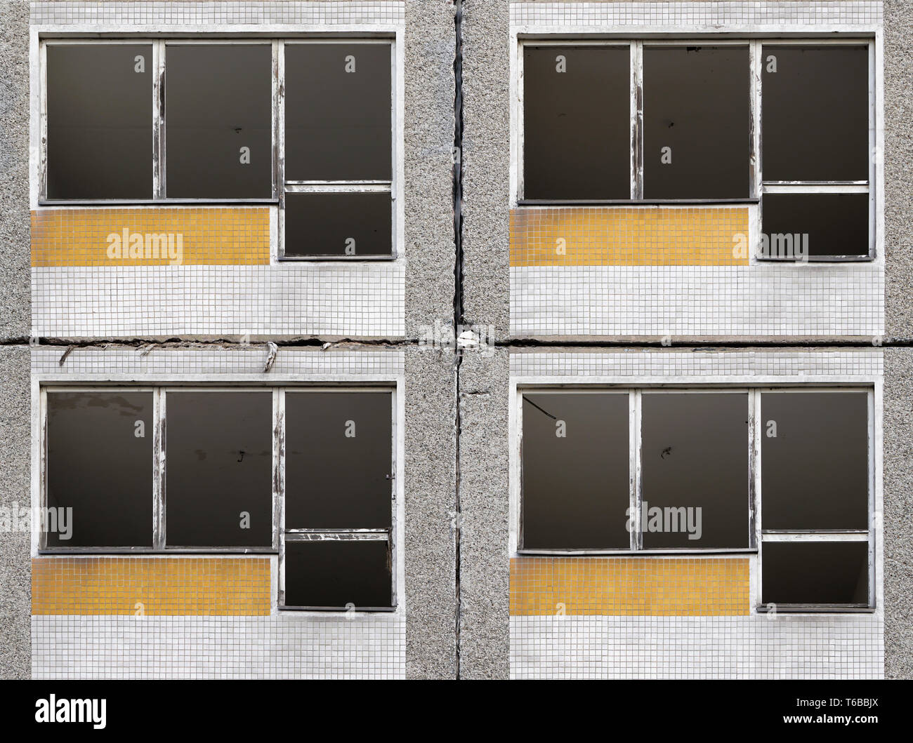 Demolizione casa nel centro della città di Magdeburgo Foto Stock