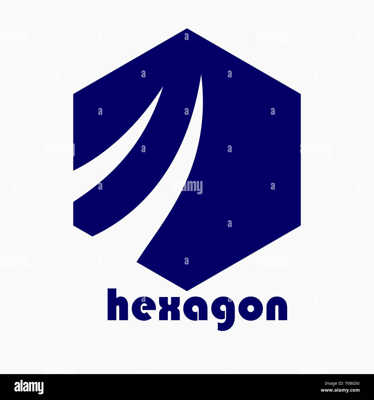 Logo vektor segi enam Illustrazione Vettoriale