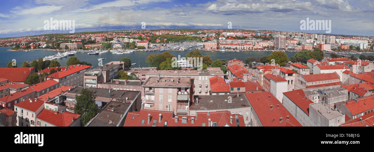 La città di Zadar Panorama Foto Stock