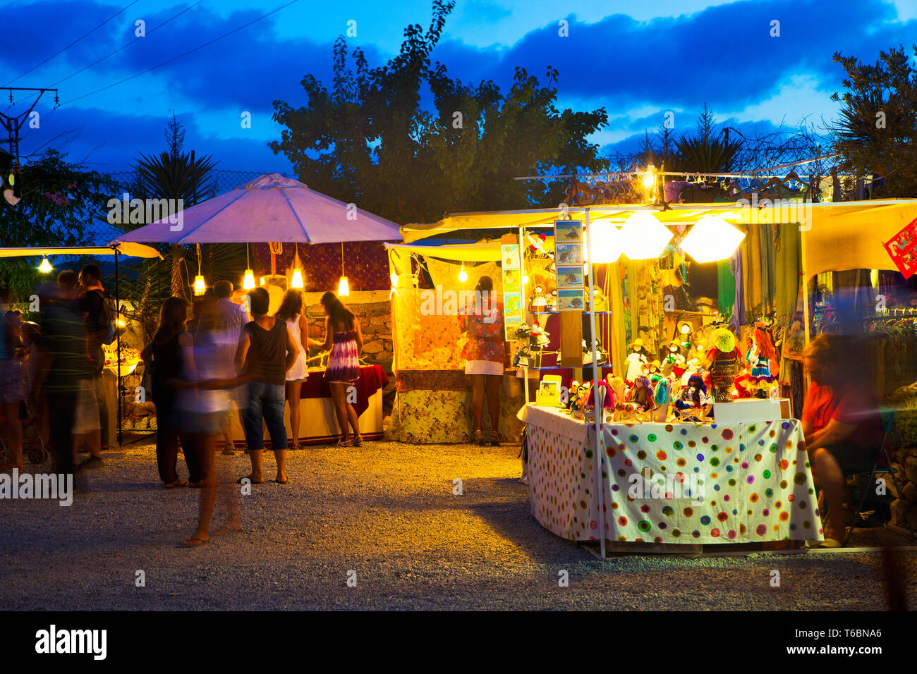 Las Dalias Hippy Market. Sant Carles de Peralta. Ibiza. Isole Baleari. Spagna. Foto Stock