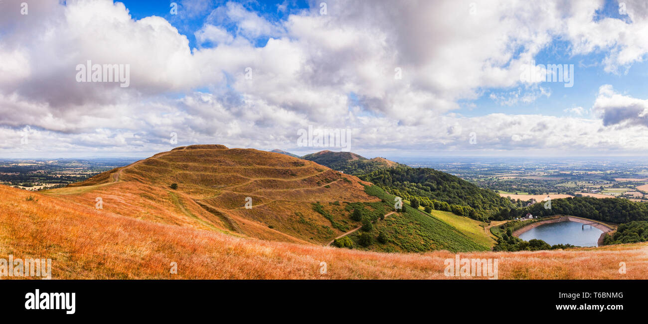 Herefordshire faro o British Camp dal Millenium Hill nella Malvern Hills, Herefordshire e Worcestershire, Inghilterra. Foto Stock
