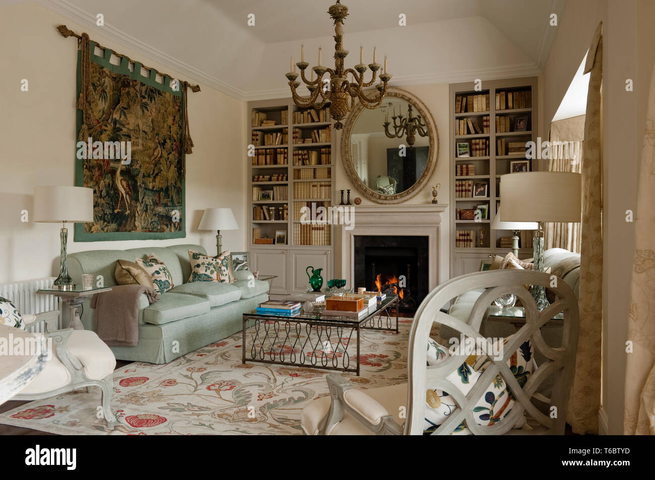 In stile georgiano soggiorno Foto Stock
