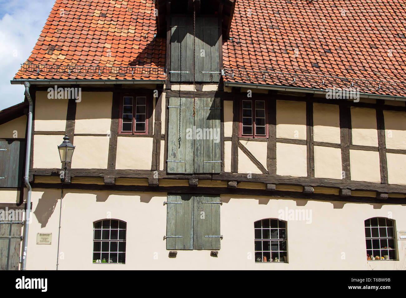 Patrimonio Mondiale UNESCO Città Quedlinburg, Montagne Harz, Sassonia-Anhalt, Germania Foto Stock