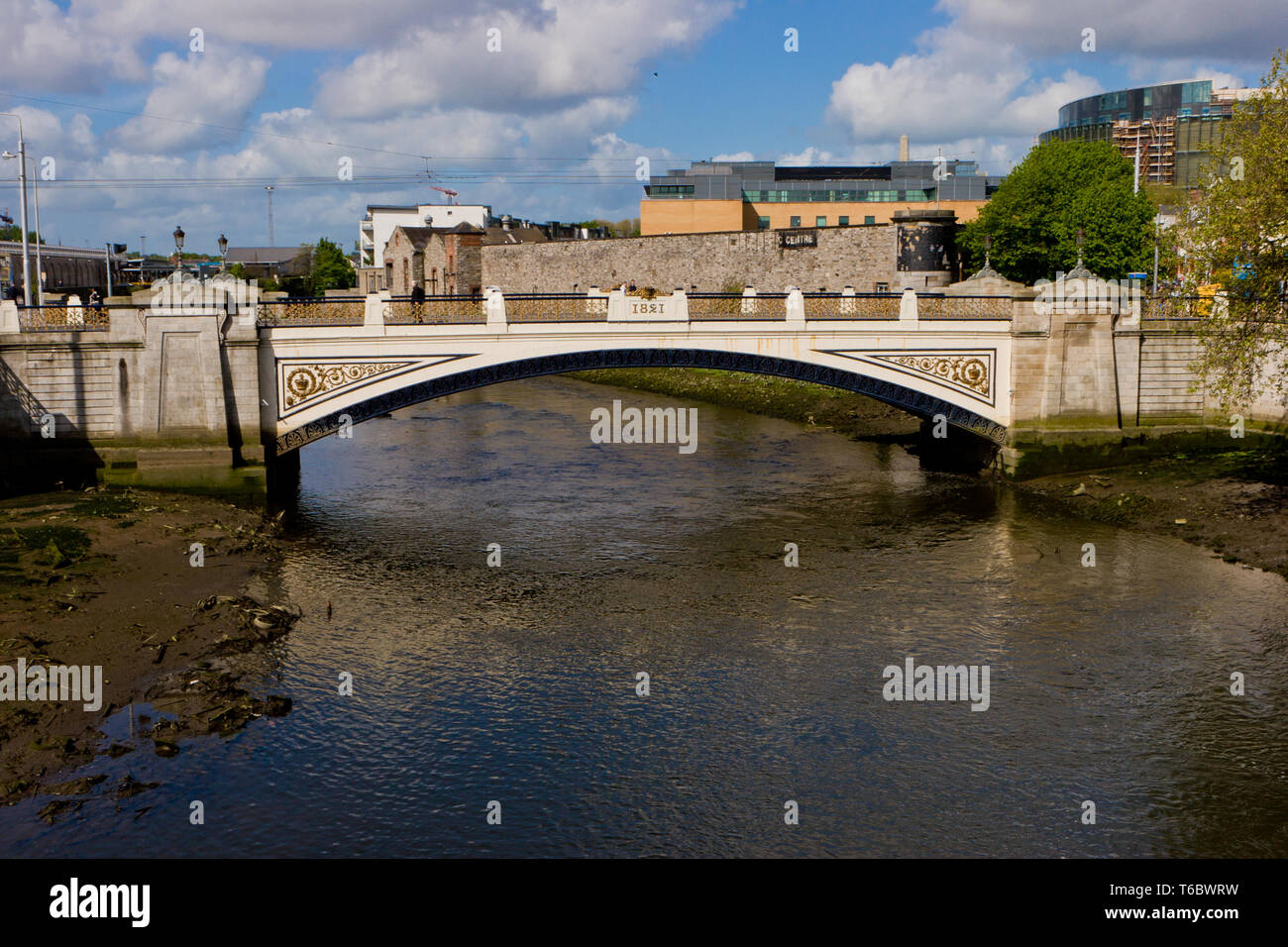 Sean Heuston Bridge a Dublino, Irlanda Foto Stock