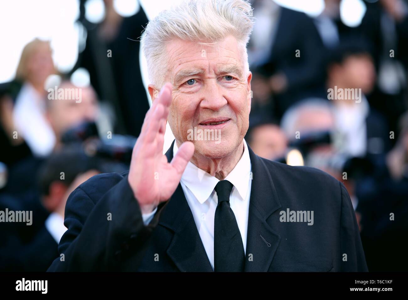 CANNES, Francia - 23 Maggio 2017: David Lynch sul Festival del Cinema di Cannes il settantesimo anniversario tappeto rosso (Foto: Mickael Chavet) Foto Stock
