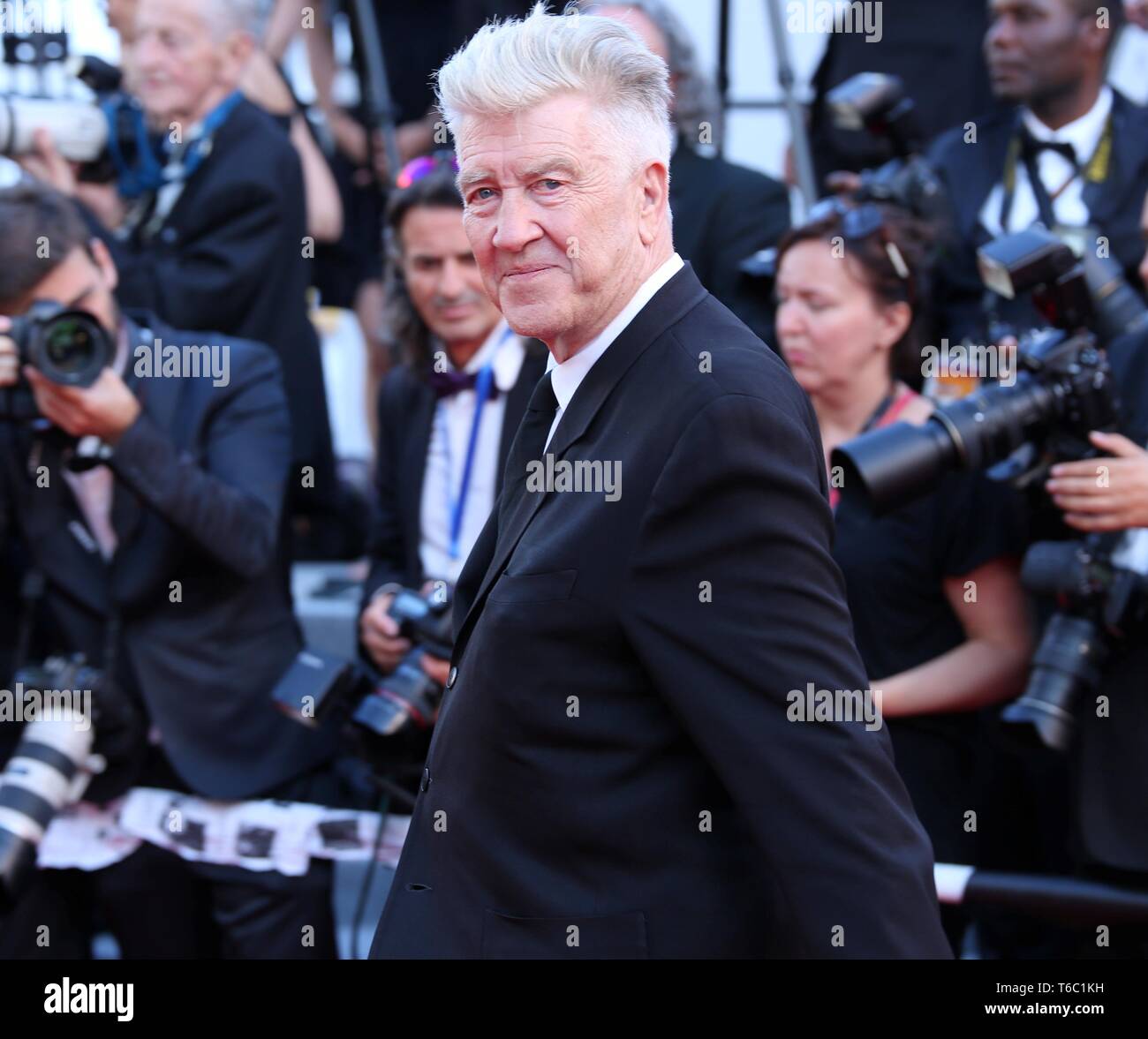 CANNES, Francia - 23 Maggio 2017: David Lynch sul Festival del Cinema di Cannes il settantesimo anniversario tappeto rosso (Foto: Mickael Chavet) Foto Stock