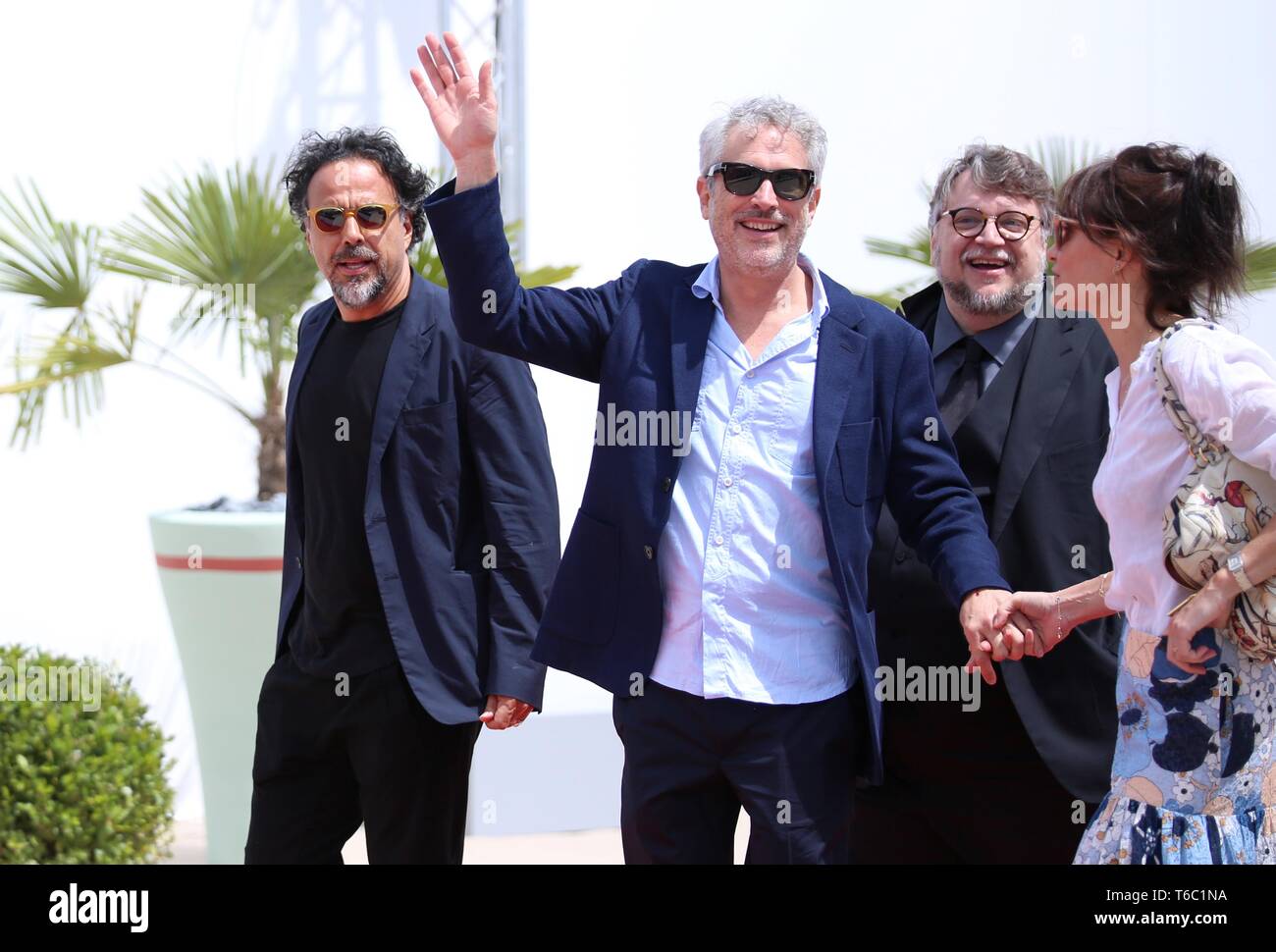 CANNES, Francia - 23 Maggio 2017: Alejandro Innaritu, Alfonso Cuaron e Guillermo del Toro durante il Cannes settantesimo anniversario (Foto: Mickael Chavet) Foto Stock