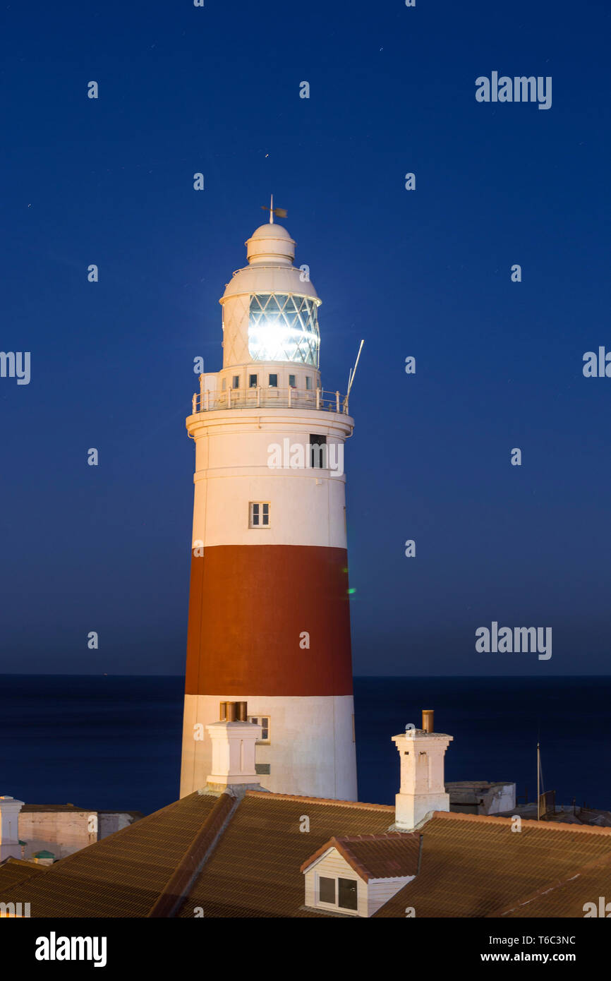 Gibilterra, Europa Point Lighthouse Foto Stock