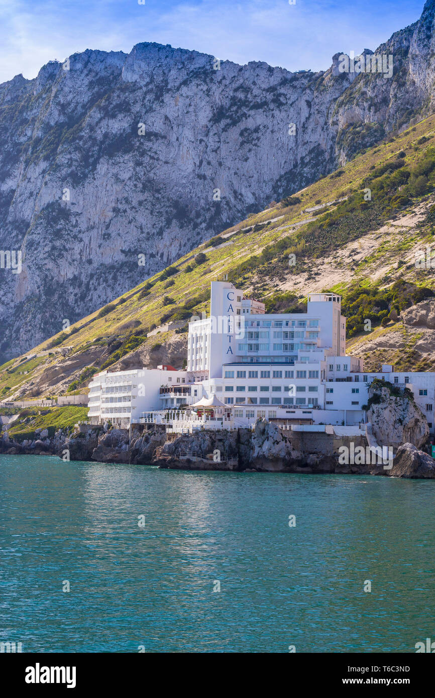 Gibilterra, Catalan Bay, La Caleta Hotel Foto Stock