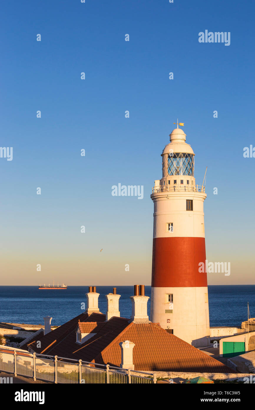 Gibilterra, Europa Point Lighthouse Foto Stock
