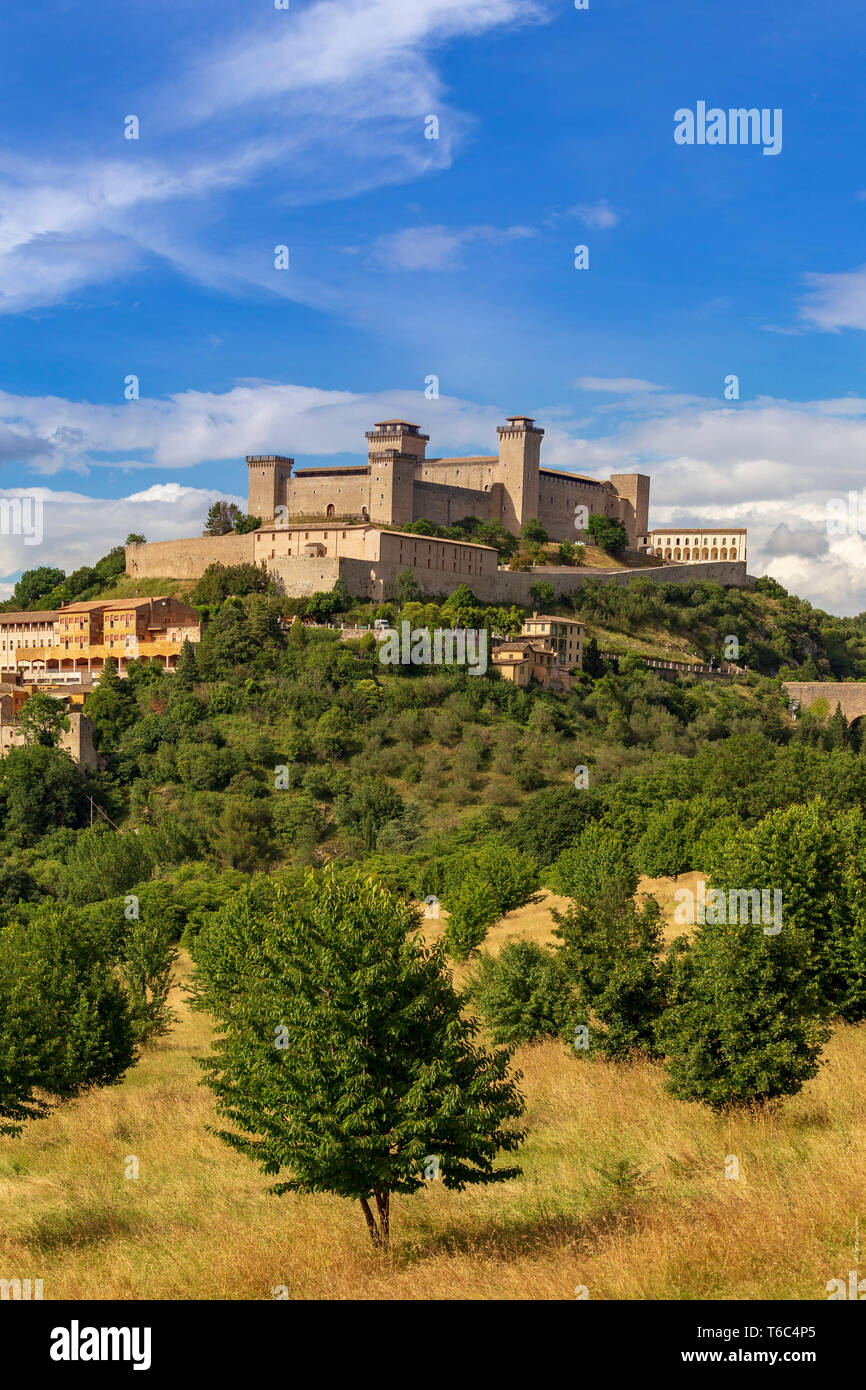 L'Italia, Umbria Comprensorio di Perugia, Spoleto, Rocca Albornoz Foto Stock
