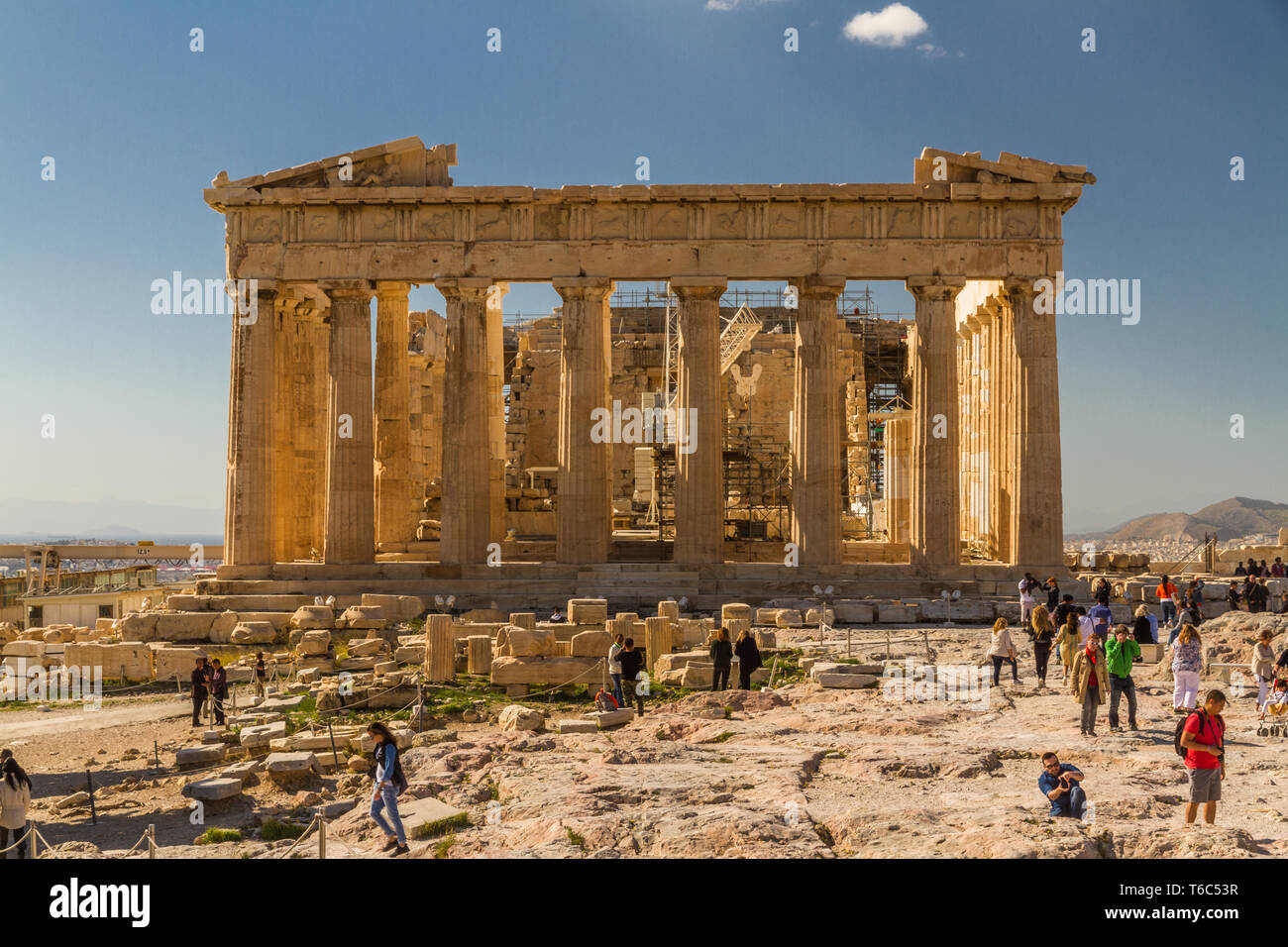 Atene, Grecia - Partenone all'Acropoli il 25 ottobre 2018 in Grecia. Foto Stock