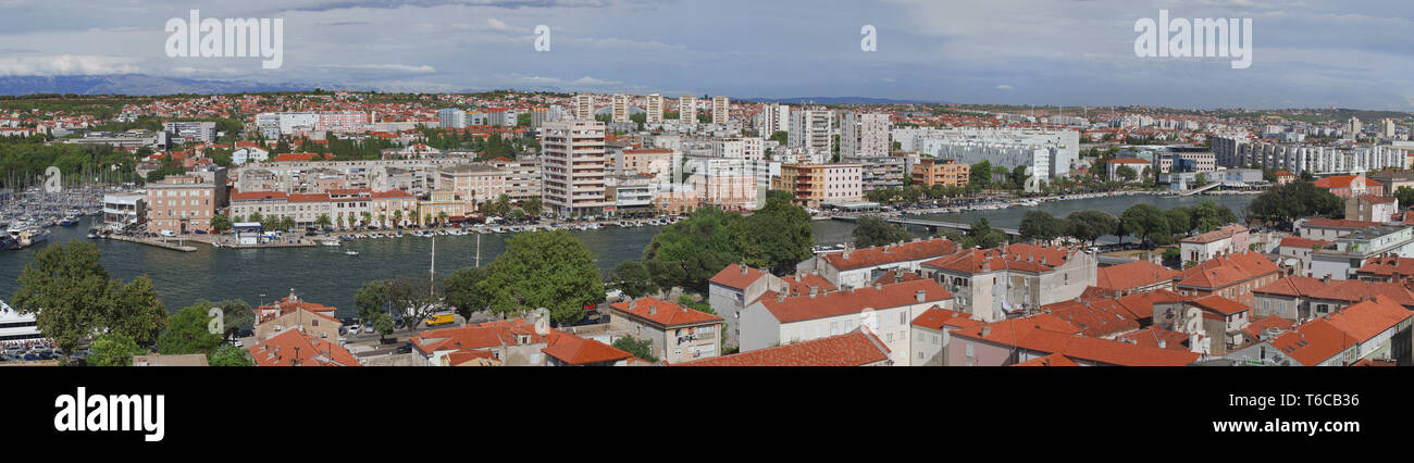 Zadar Panorama del centro Foto Stock