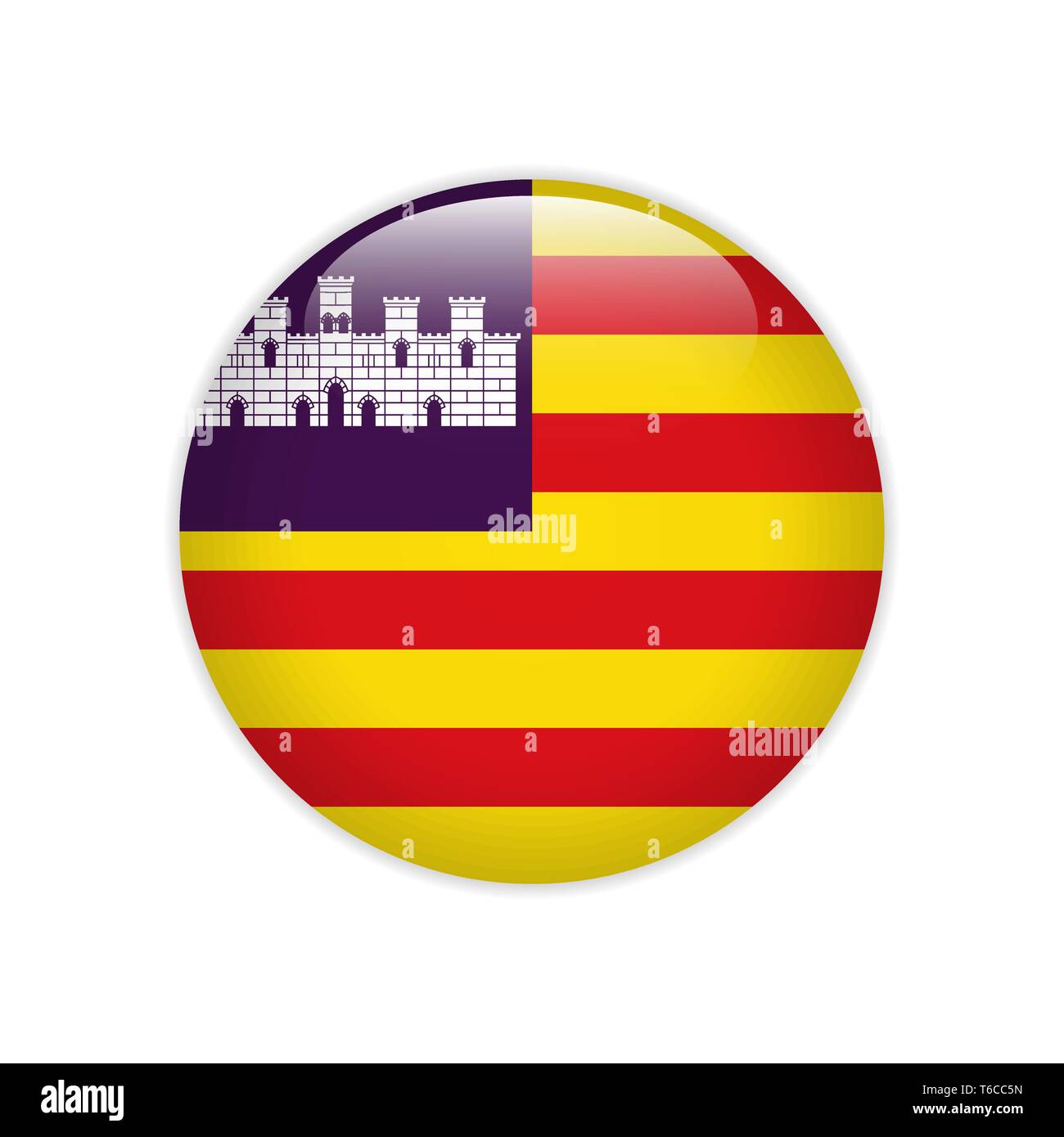 Paese sul pulsante. Segni e simboli Illustrazione Vettoriale