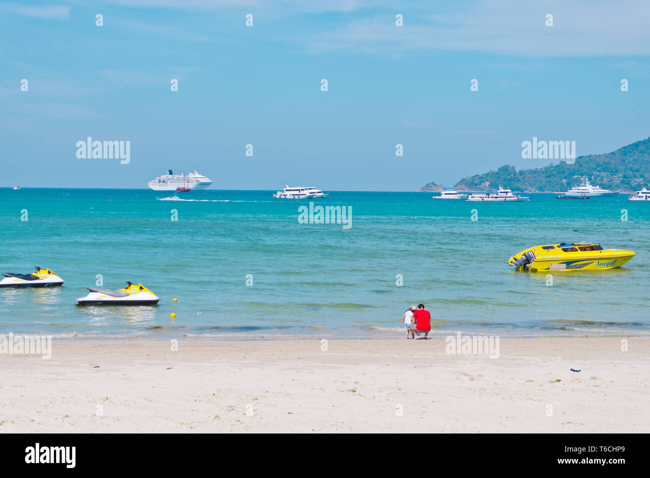 Hat, Patong beach, Patong, isola di Phuket, Tailandia Foto Stock