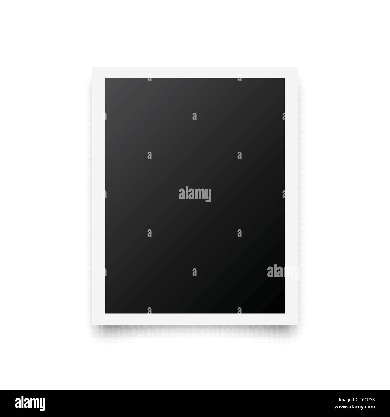 Carta fotografica telaio,film. Retro Vintage fotografia con ombra. Digitale di immagini snapshot. Fotografia Arte. Modello o mockup per la progettazione. Vettore Illustrazione Vettoriale