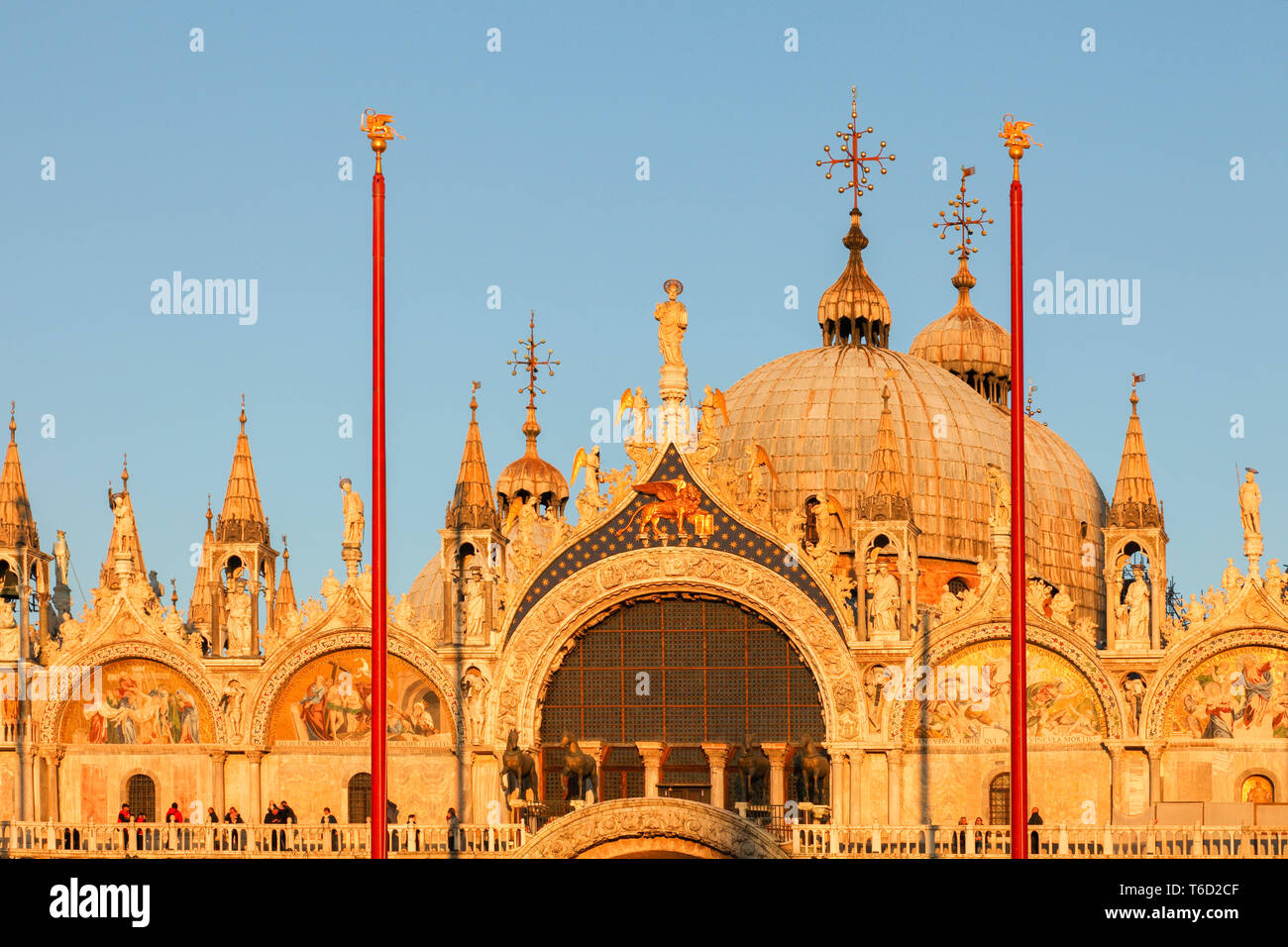 La Basilica di San Marco, Piazza San Marco, Venezia, Veneto, Italia. Foto Stock