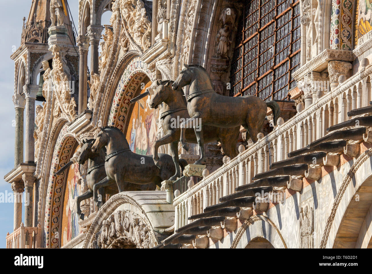 La Basilica di San Marco, Piazza San Marco, Venezia, Veneto, Italia. Foto Stock