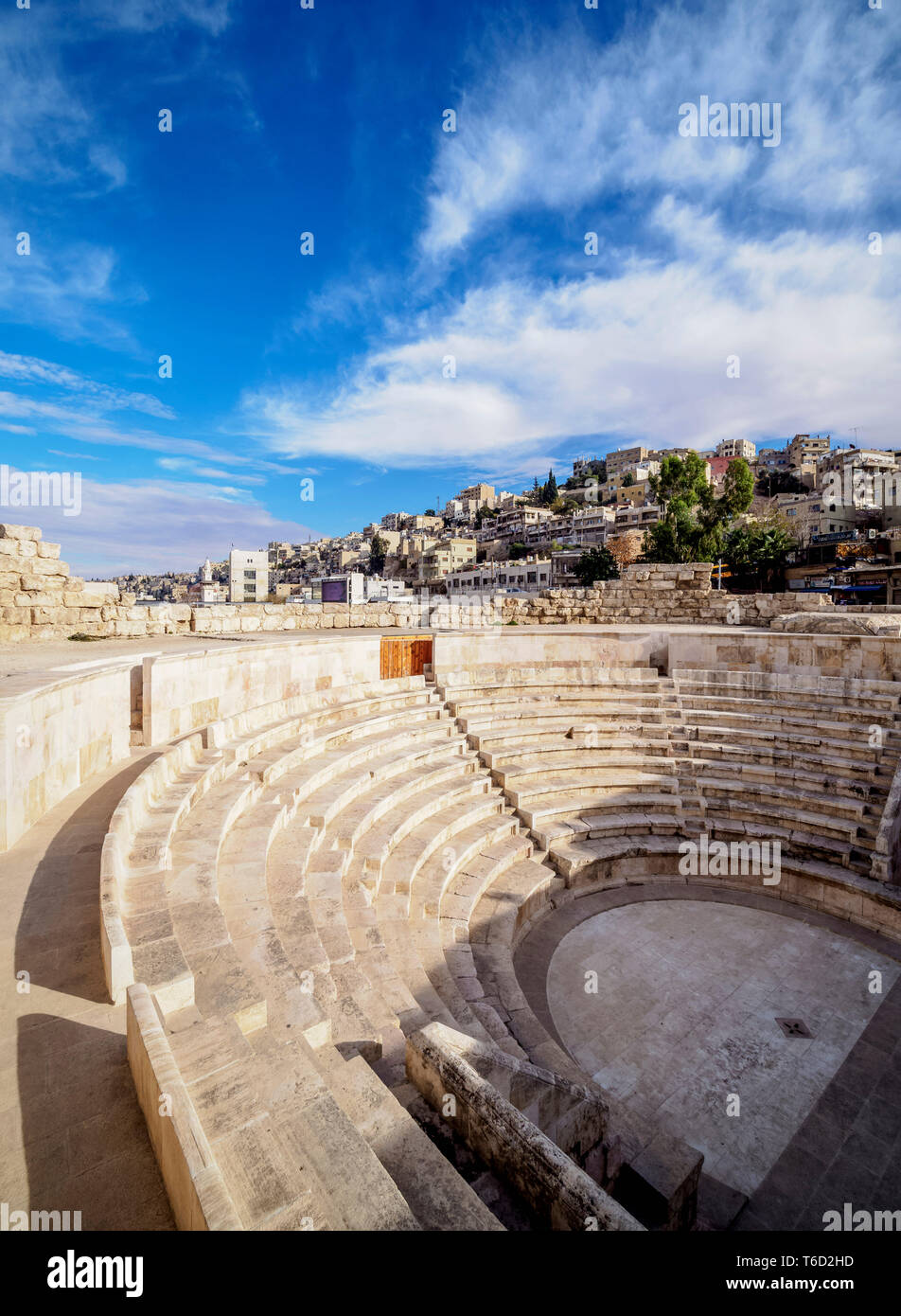 Roman teatro Odeon, Amman, Governatorato di Amman, Giordania Foto Stock