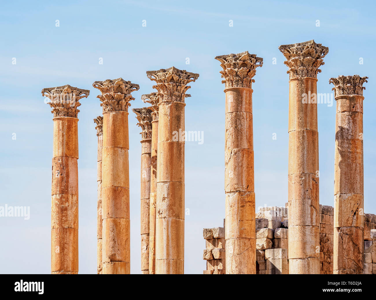 Tempio di Artemide, Jerash Jerash, Governatorato, Giordania Foto Stock