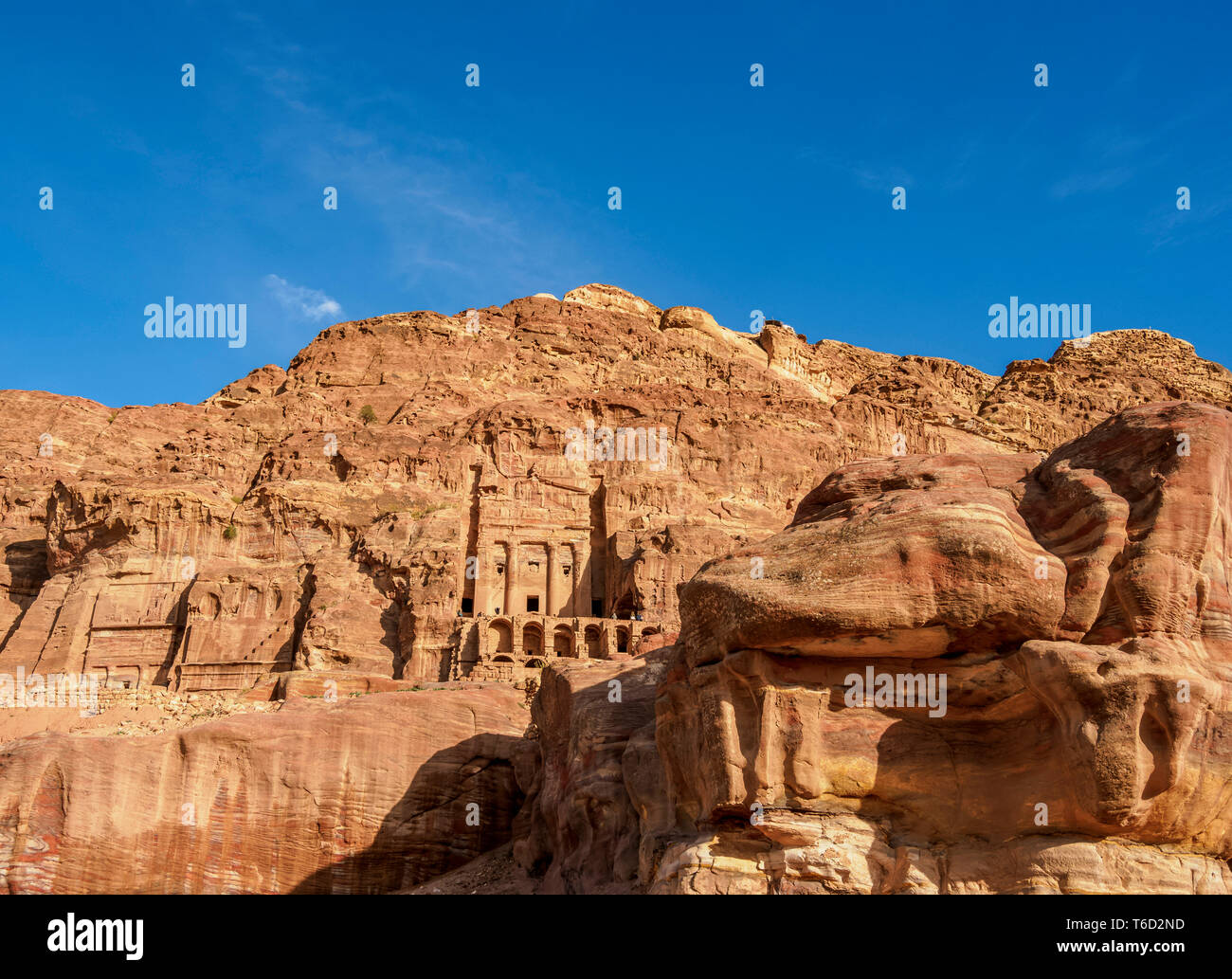 La Tomba di URN, Petra, Ma'an Governatorato, Giordania Foto Stock