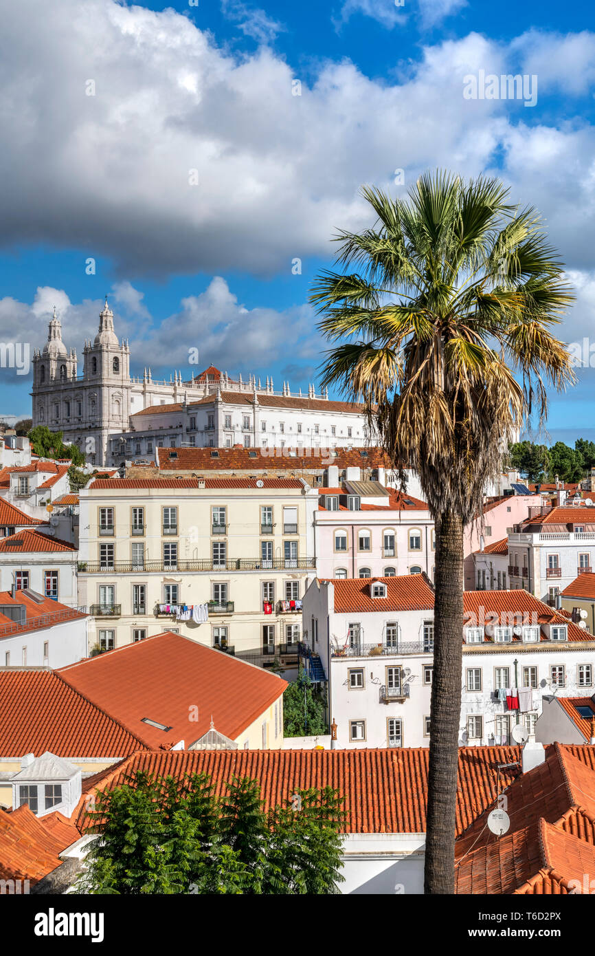 Monastero di São Vicente de Fora, quartiere di Alfama, Lisbona, Portogallo Foto Stock