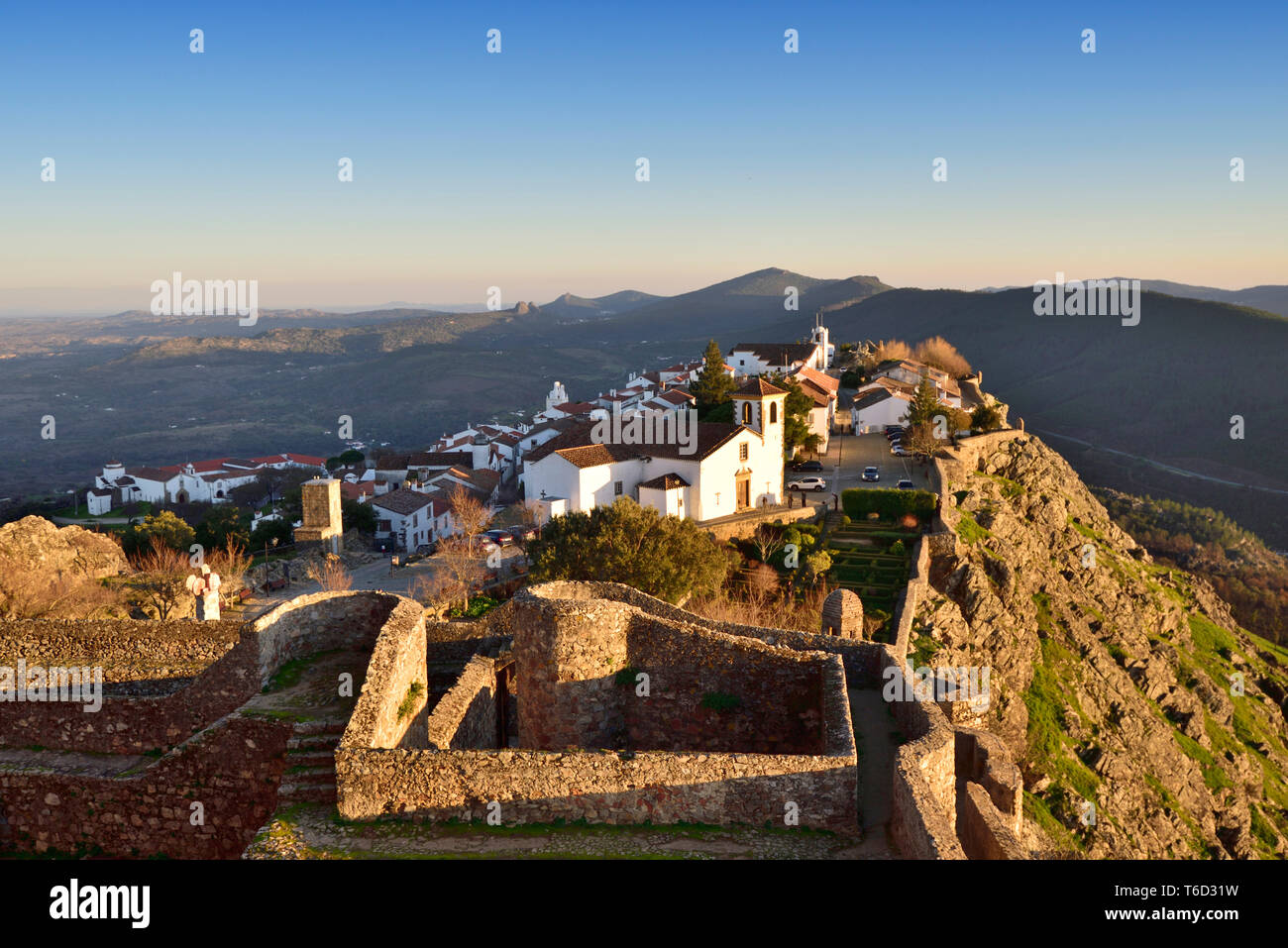 Il IX secolo villaggio di Marvao con origine araba. Portogallo Foto Stock