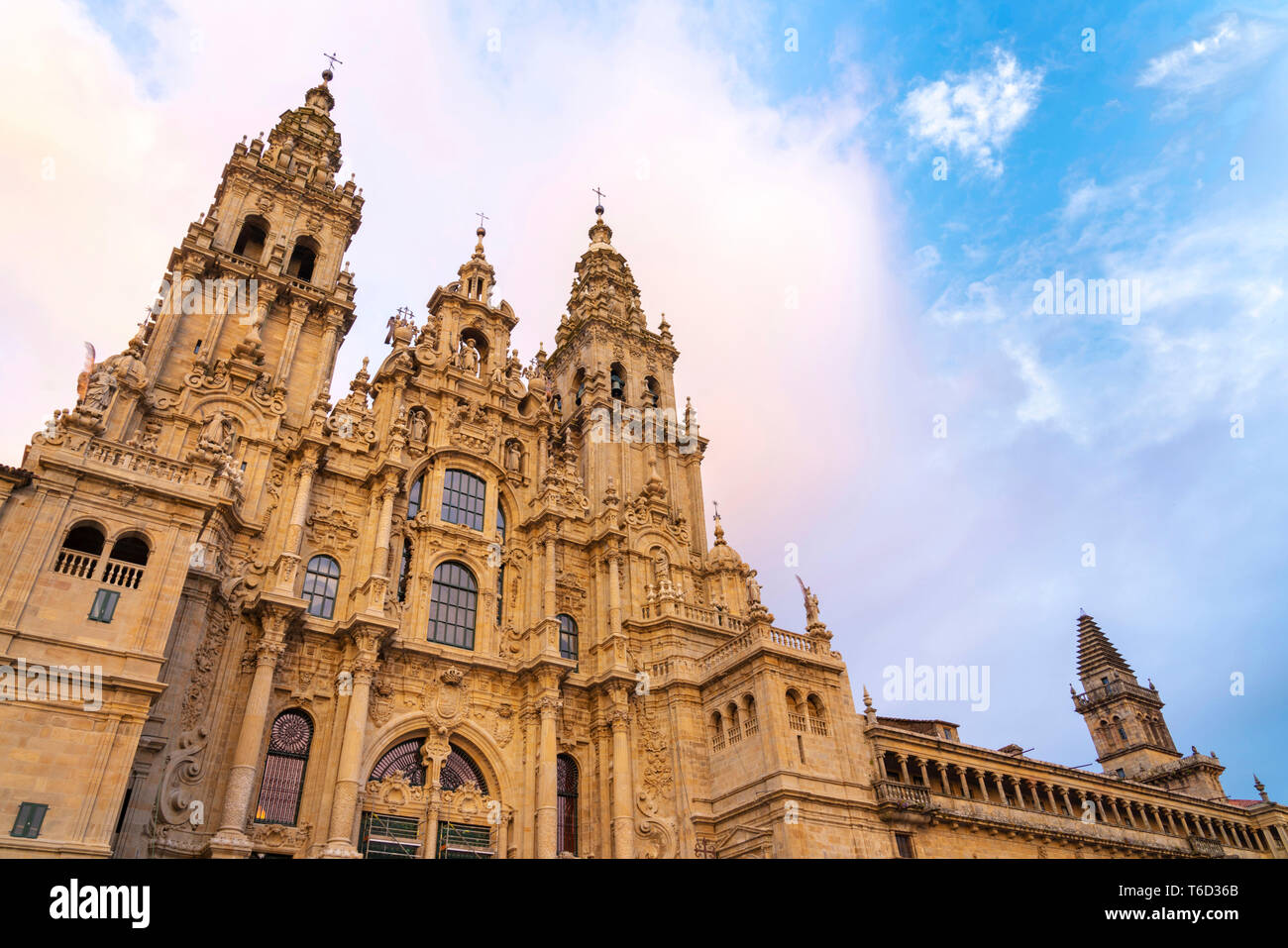 Spagna Galizia, Santiago de Compostela, Cattedrale. Patrimonio mondiale dell UNESCO Foto Stock