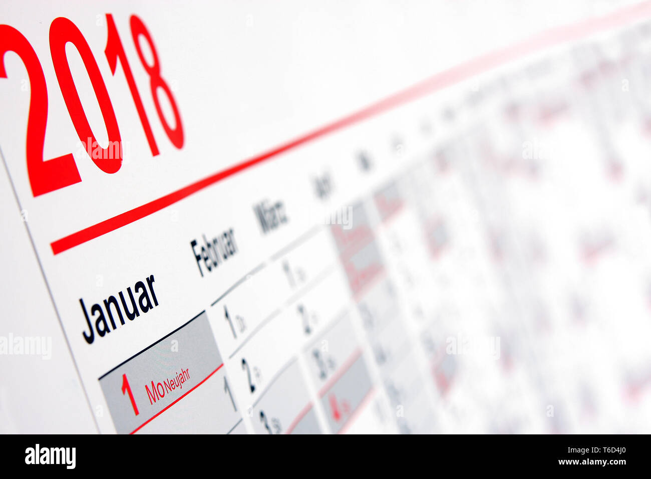 calendario da parete Foto Stock