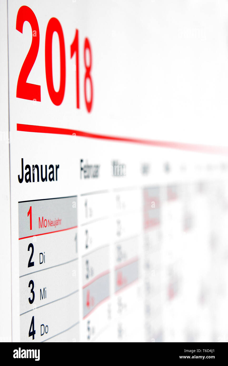 calendario da parete Foto Stock