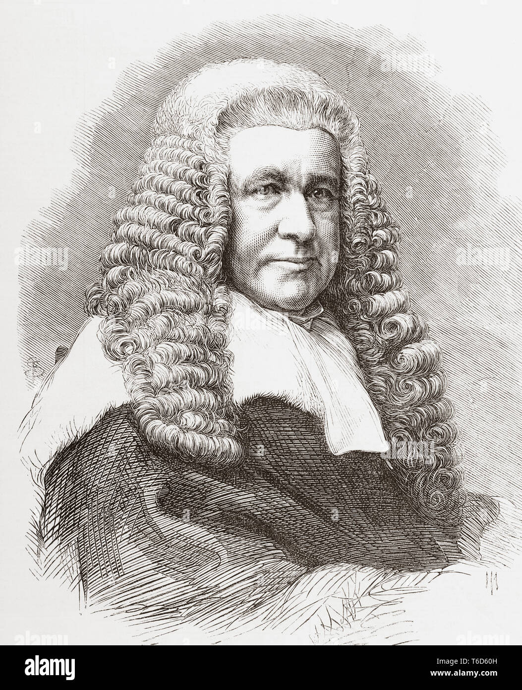 Sir Charles Montague lussureggianti, 1853 - 1930. Giudice britannico. Dal Illustrated London News, pubblicato 1865. Foto Stock