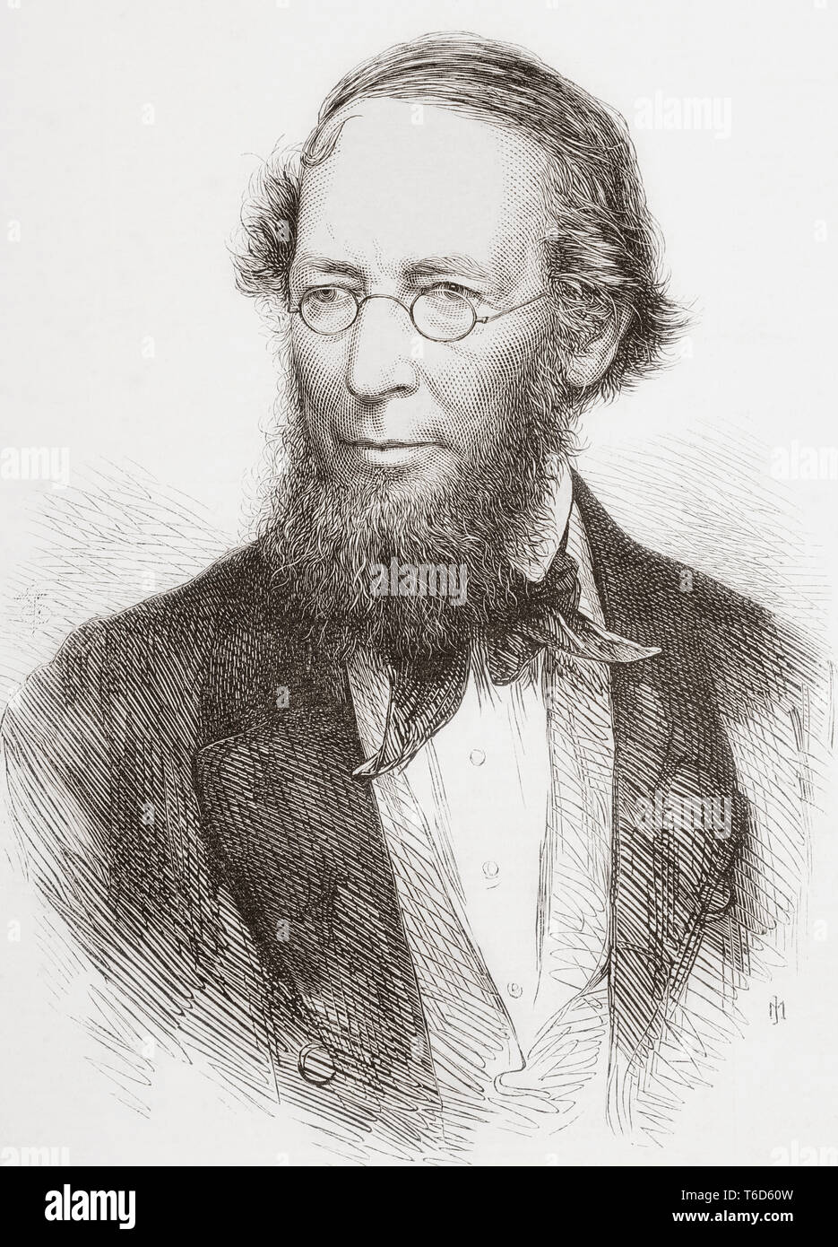 John Lindley, 1799 - 1865. Botanico inglese, il giardiniere e orchidologist. Dal Illustrated London News, pubblicato 1865. Foto Stock