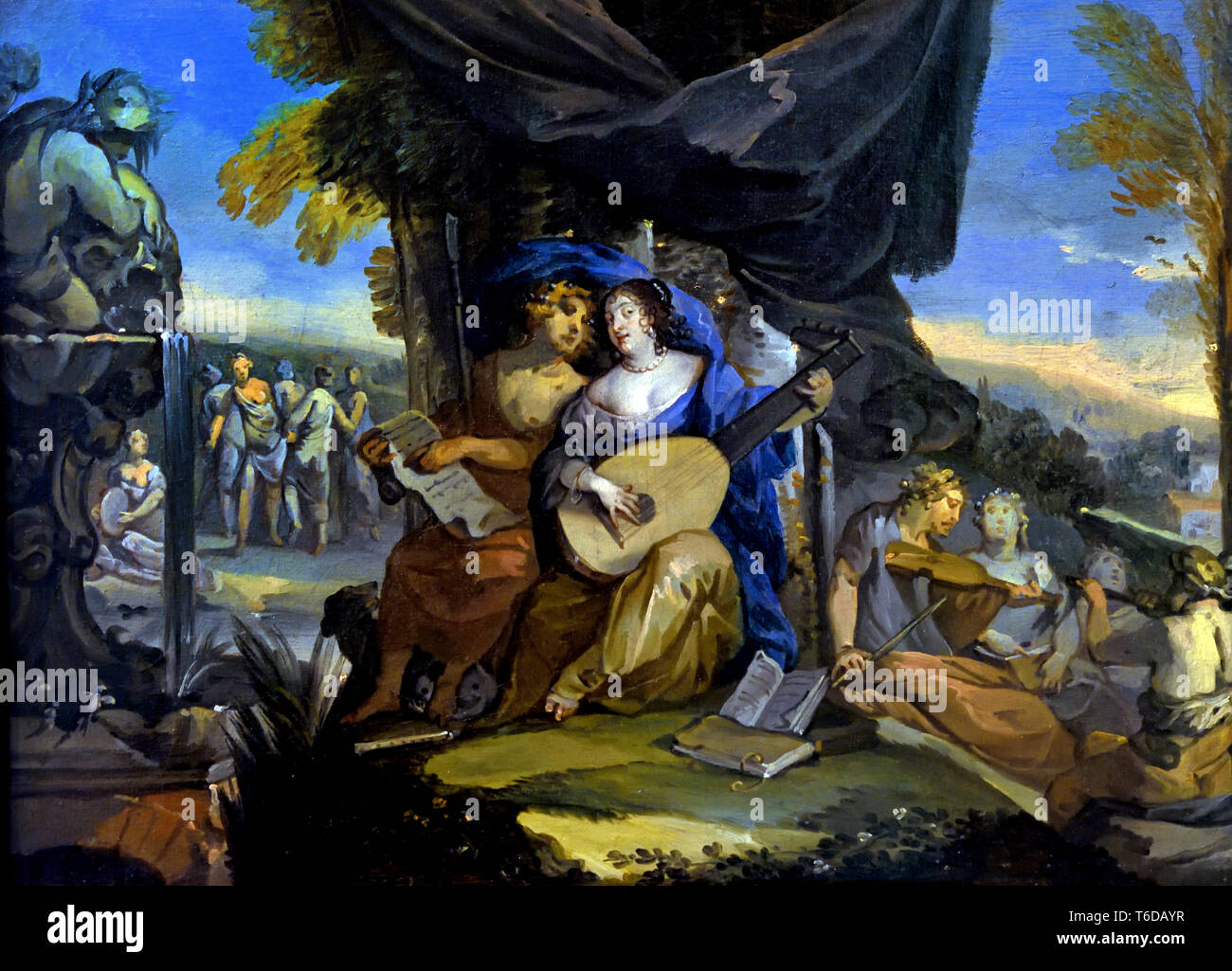 Allégorie musicale - allegoria della musica, 1655, Isaac MOILLON, 1614 - 1673 parigi, francia, francese, Foto Stock