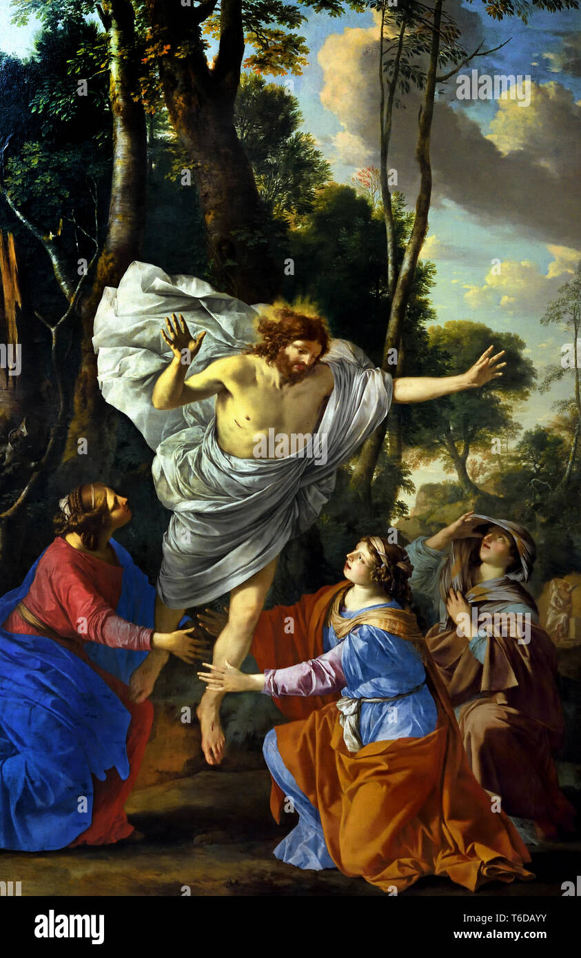 Apparizione du Christ aux Trois Marie - l'apparizione di Cristo a tre Maria 1653 da Laurent de LA HYRE 1606 - 1656 parigi, francia, francese Foto Stock