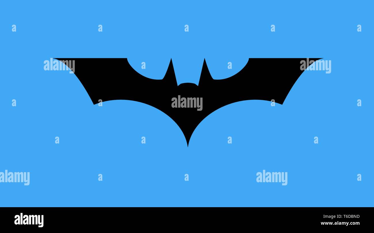 Batman icona logo illustrazione vettoriale Illustrazione Vettoriale
