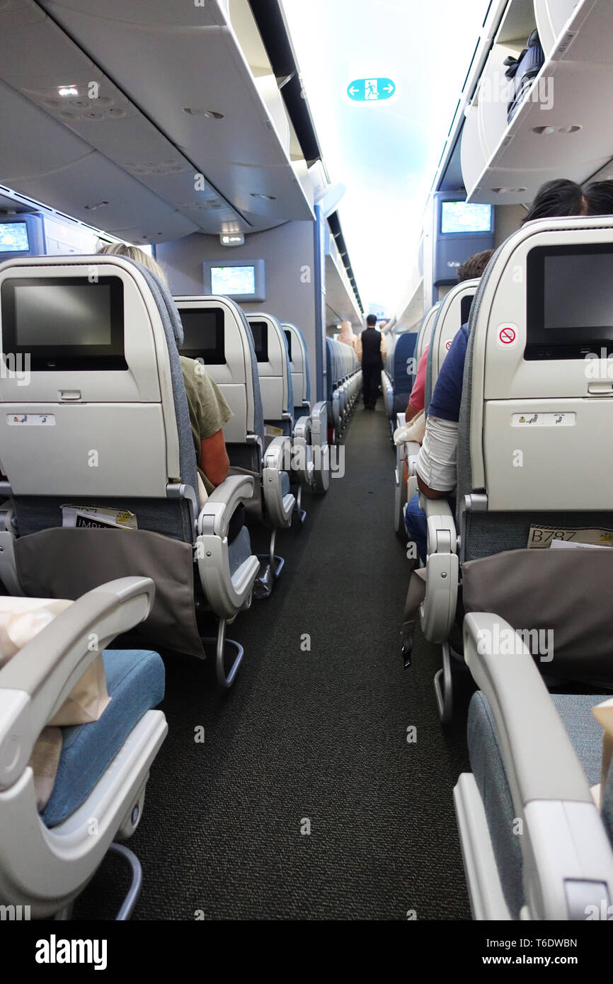 Royal Brunei Airlines volo interno posti a sedere Foto Stock