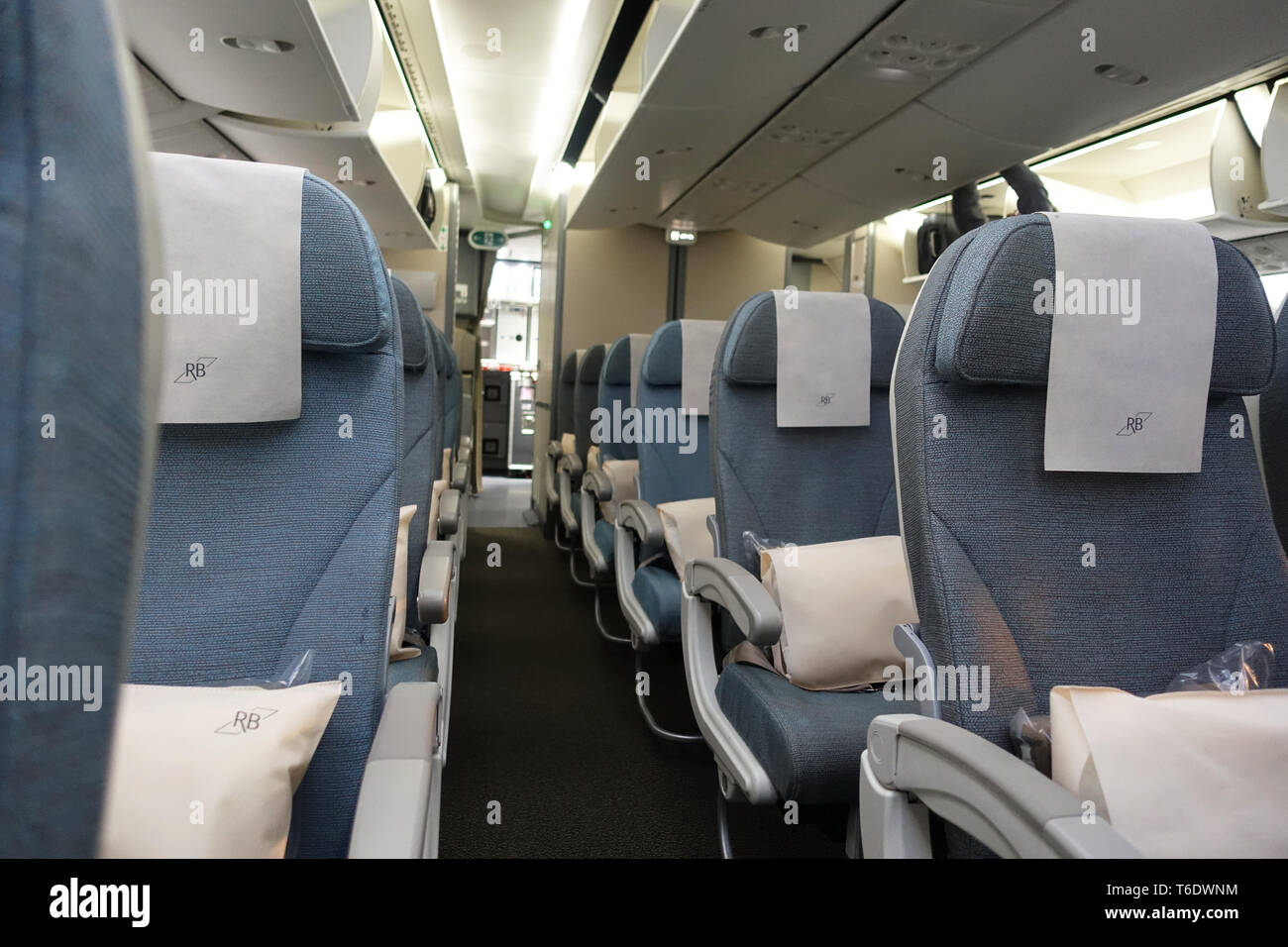 Royal Brunei Airlines volo interno posti a sedere Foto Stock