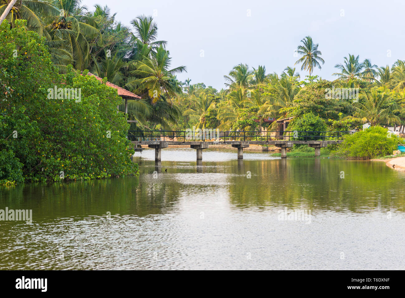 La piccola laguna costiera in Tangalle, Sri Lanka Foto Stock