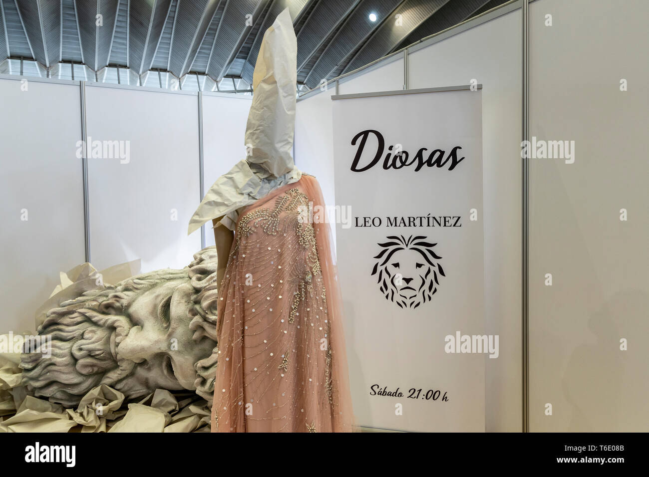 Diosas, Leo Martinez ladies fashion stand a Feria Internacional de la Moda a Santa Cruz de Tenerife, Tenerife, Isole Canarie, Spagna Foto Stock