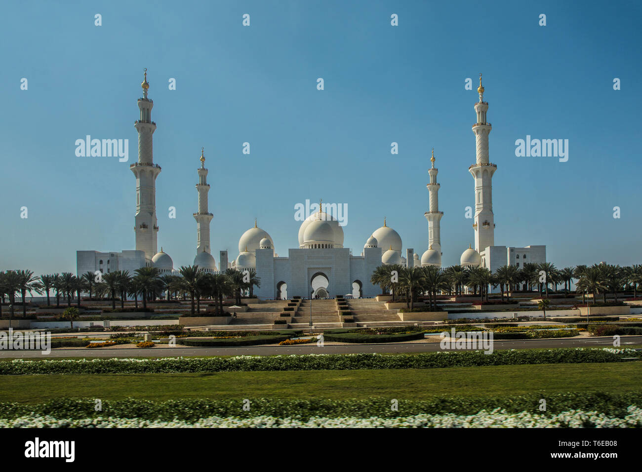 Lo sceicco Zayed moschea, Abu Dhabi, Emirati Foto Stock