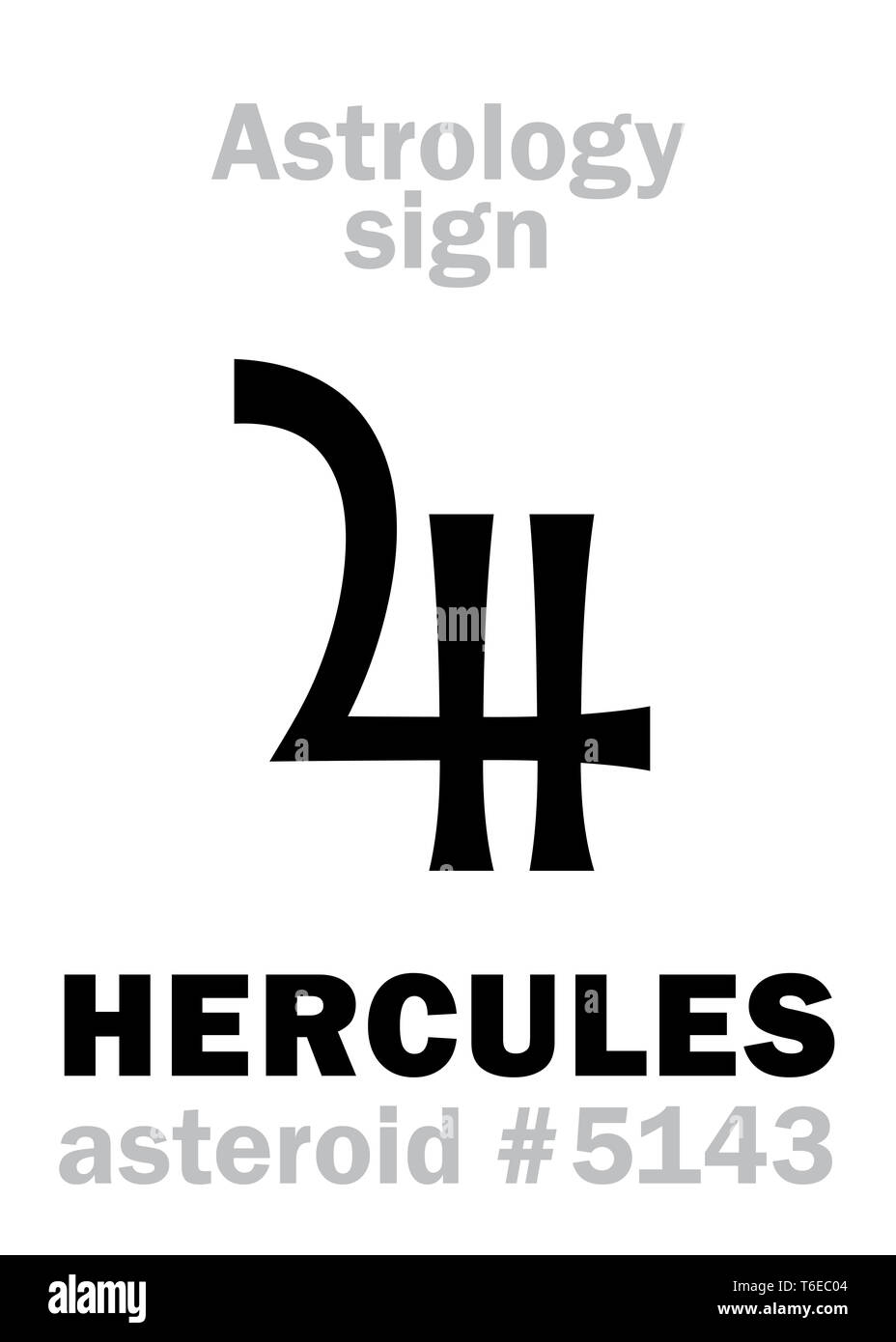 Astrologia: asteroide HERCULES (Heracles) Foto Stock