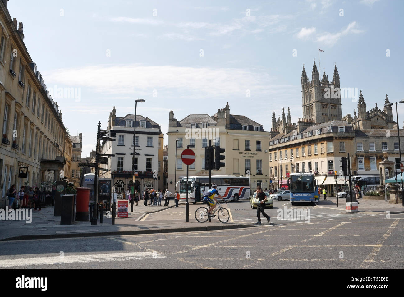 Una vista del centro di Bath, Inghilterra, Regno Unito Foto Stock
